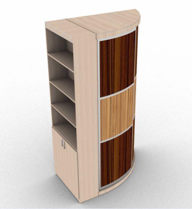 Радиусный шкаф купе &quot;Радстелл&quot; со стеллажом — Аэлита