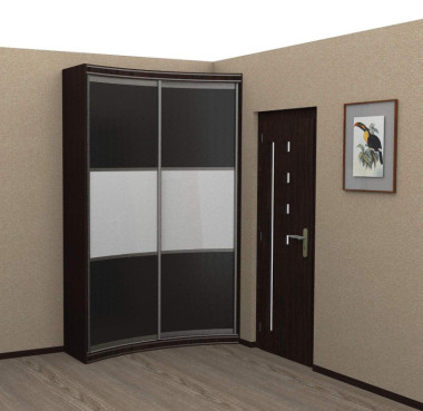 Радиусный шкаф купе &quot;Радуга&quot; вогнутый 450 — Аэлита