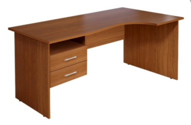 Стол криволинейный КМ77 Монолит 1604х904(704)х756 правый с тумбой (СМ6П+ТМ11) &mdash; Аэлита