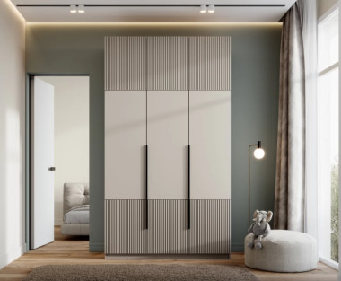 Шкаф 3-створчатый Легато с фрезеровкой (фасады МДФ) — Аэлита