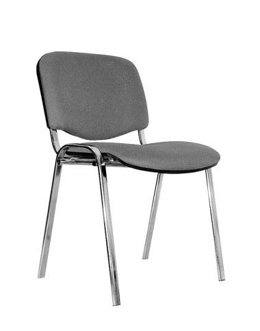 Стул  ИЗО хром, ткань серая WIN 18 — Аэлита