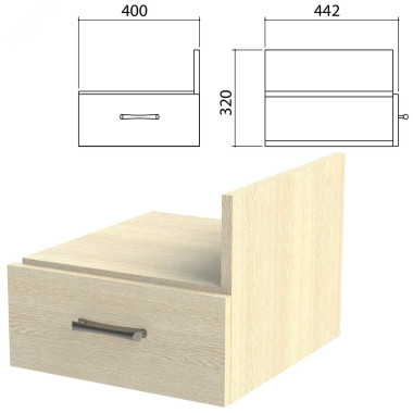 Тумба подвесная ТК32 (ниша + ящик)		 &mdash; Аэлита