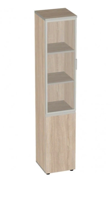 Шкаф узкий со стеклом в алюм. раме 391*387*1980 &mdash; Аэлита