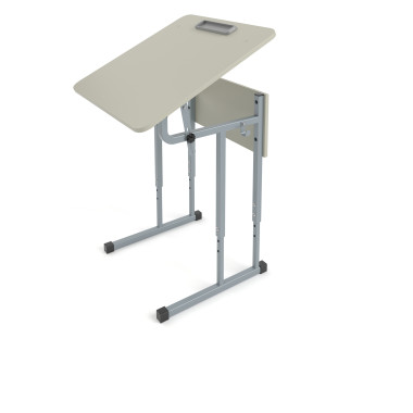 Стол (парта) ученический 1-местный регулируемый 600*500 с наклоном столешницы закругленные углы — Аэлита