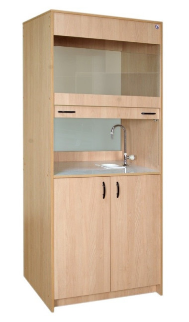 Вытяжной шкаф с сантехникой 825*550*2000 Бук &mdash; Аэлита