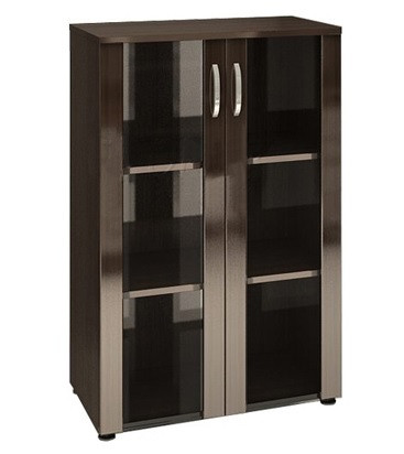 Шкаф со стеклом в рамке МДФ 800х450х1177 &mdash; Аэлита