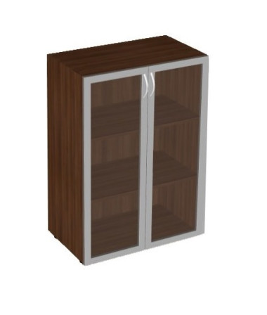 Шкаф со стеклом в алюмин. раме 800x450x1177 — Аэлита