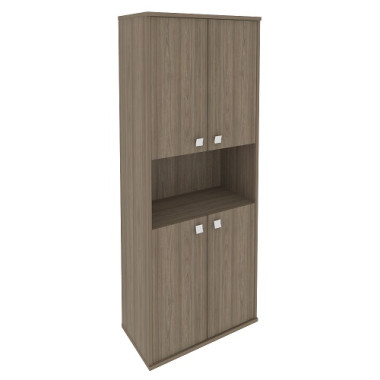 Шкаф высокий широкий  (4 низкие двери ЛДСП) 778х410х1980 — Аэлита