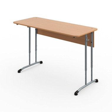 Стол ученический «Знание» 2-местный с закругленными углами, регулируемый по высоте &mdash; Аэлита