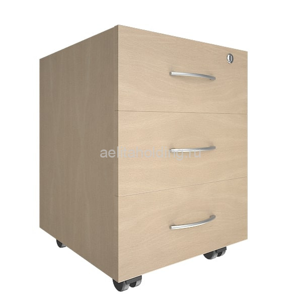 Тумба подкатная Nova S (3 ящика, с замком)