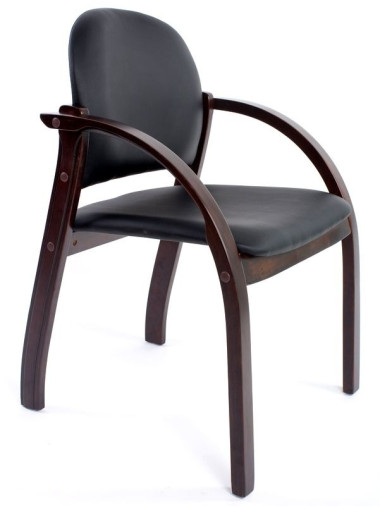 Стул Джуно черный, каркас темный орех &mdash; Аэлита