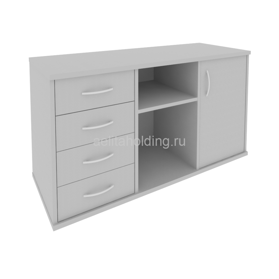 Тумба под оргтехнику сервисная 4 ящика Рива 1192х450х667