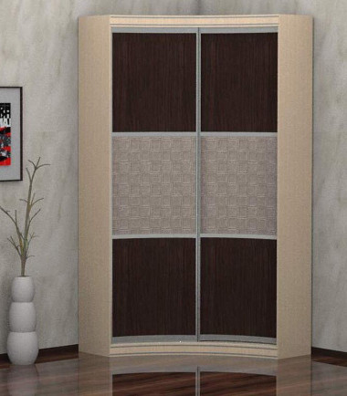 Радиусный шкаф-купе в прихожую &quot;Престиж-2&quot; (1150*1150*2350) — Аэлита